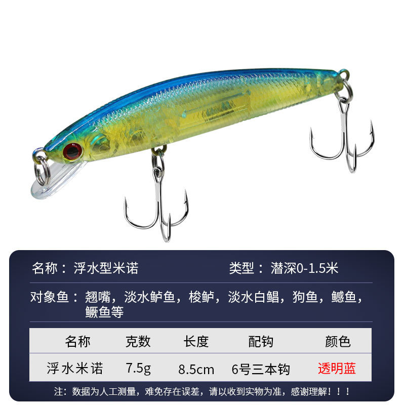 8,5 cm 7,5g de cebo Minoluya cebo falso biónico de calamar cebo artificial de cebo duro artes de pesca comercio electrónico transfronterizo
