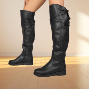 H 77446 Retro Si Zipper Boots �͹��LͲѥ ���R�d�羳�W