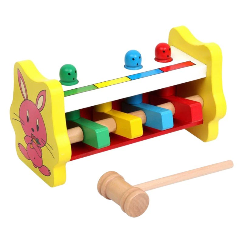 Деревянная ударная трапеция ударная платформа ударная свая музыка фрукты прыгающий хомяк детские развивающие Игрушки для раннего развития