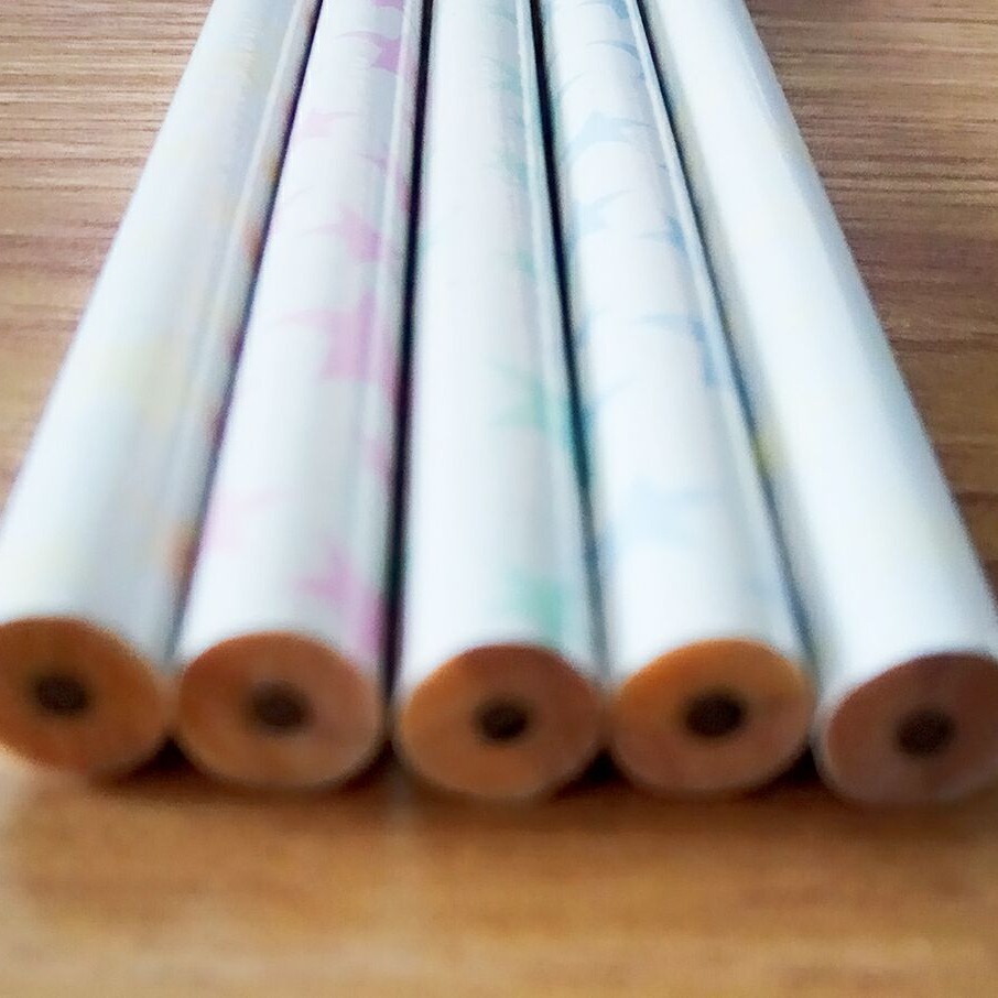 Lápiz de color de estrella HB lápiz de madera de impresión exquisita de cuatro colores estudiante de escuela primaria lápiz de color caramelo de escritura de alta calidad