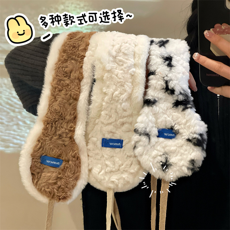 Orejeras para mujer, otoño e invierno, calidez, ciclismo lindo, paseos en bicicleta, orejeras de felpa, protección para los oídos, bolsas para los oídos a prueba de frío, invierno más terciopelo engrosado