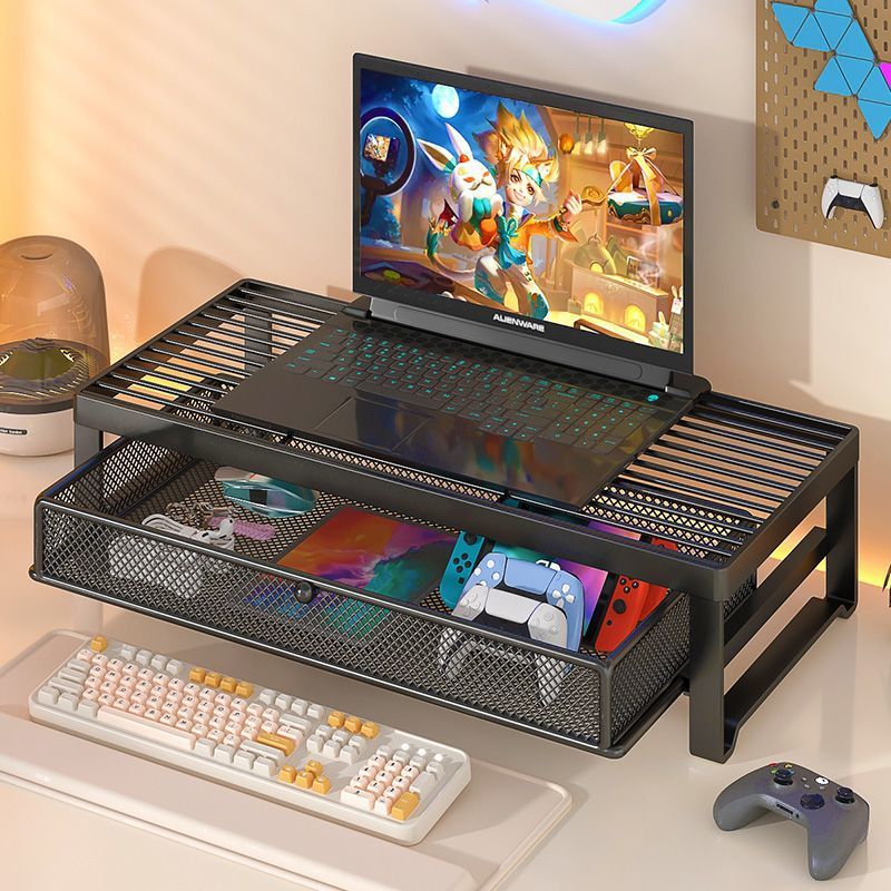 Laptop Stand Desktop Computer Heightening Stand Dormitory Gaming Laptop Hollow Cooling Support Rack Storage Organizer