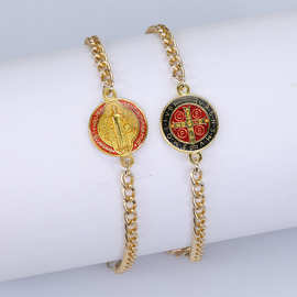 跨境爆款圣本笃手链St Benedict's bracelet欧美护身符幸运手链
