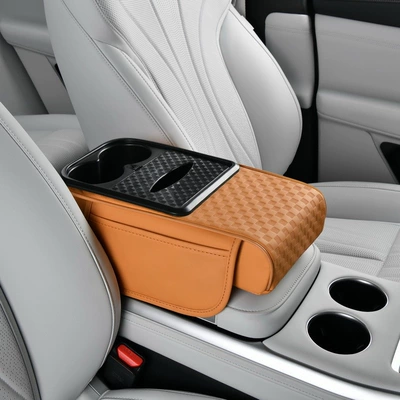 Mat, Non-Slip, Universal Car Booster: Armrest box pad - orange