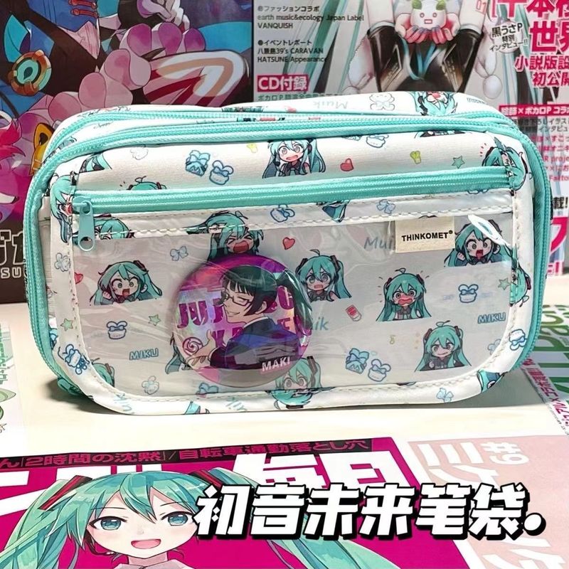 Jiyikawa ペンシルバッグ ins 高価値文具バッグ大容量学生筆箱多機能化粧品バッグ|undefined
