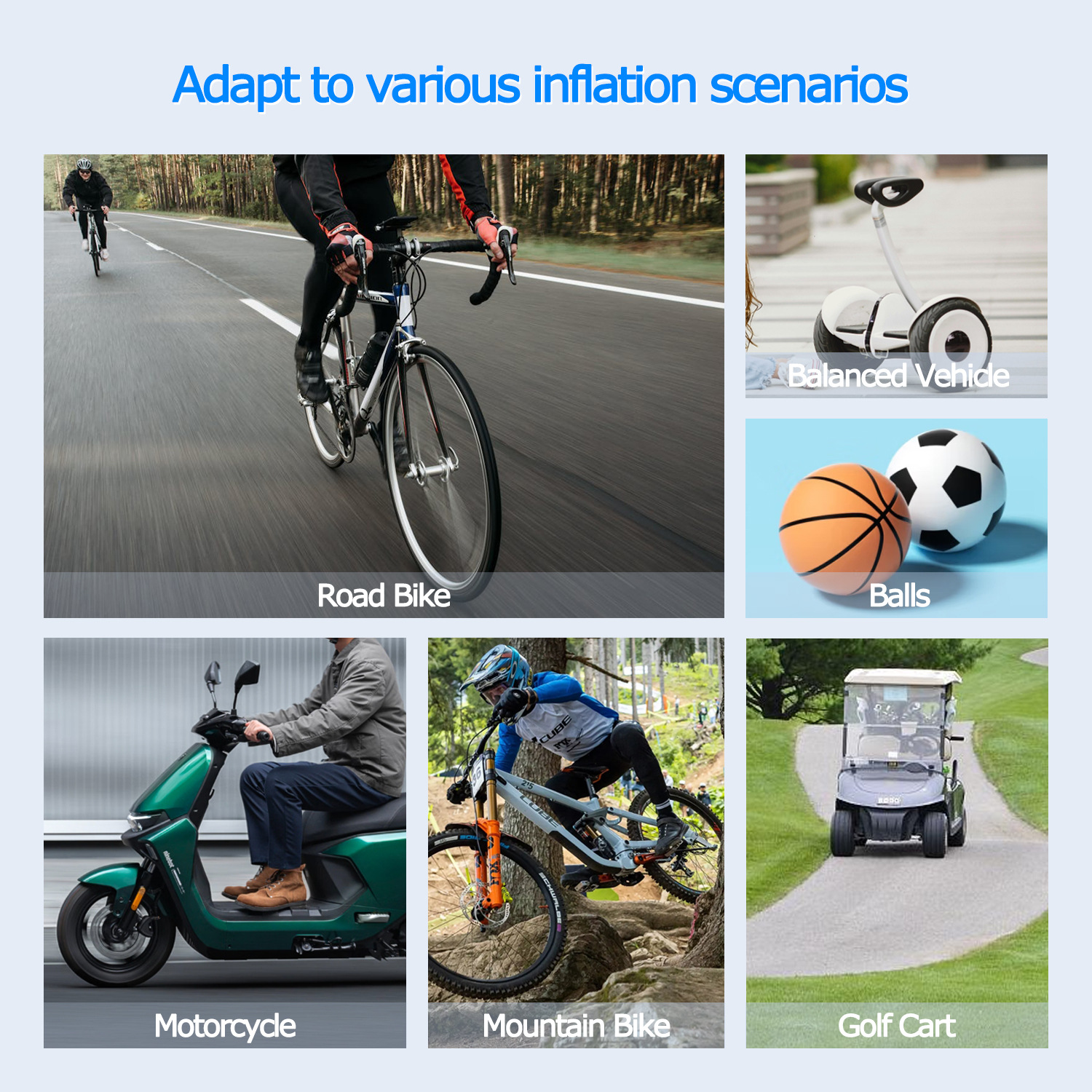 Mini Road Bike Electric Pump Portable Car-Mounted Handheld Smart Air Pump Wireless Electric