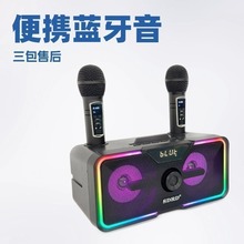 SD215蓝牙音箱K歌一体机双麦唱歌家庭KTV便携户外唱歌儿童麦克风
