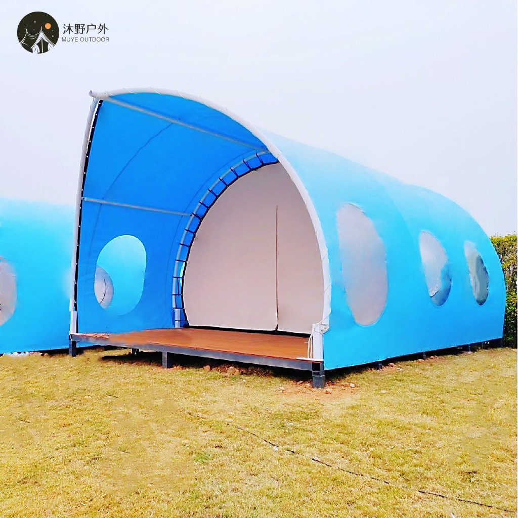 Muye al aire libre gran camping techo tienda Hotel estructura de acero B & B ocio campamento Hotel tienda fabricante