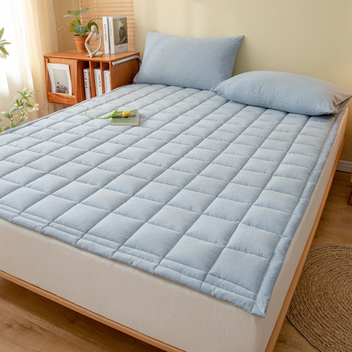 A-class baby and maternity grade pure cotton dyed-woven washed cotton all-cotton Xinjiang cotton mattress and bed pad, four-season anti-slip bed protector pad