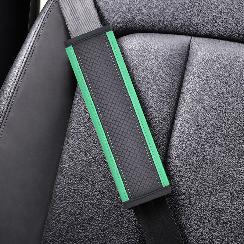 DDJY 다이아몬드 격자 무늬 어깨 보호대 - 단품 블랙/그린