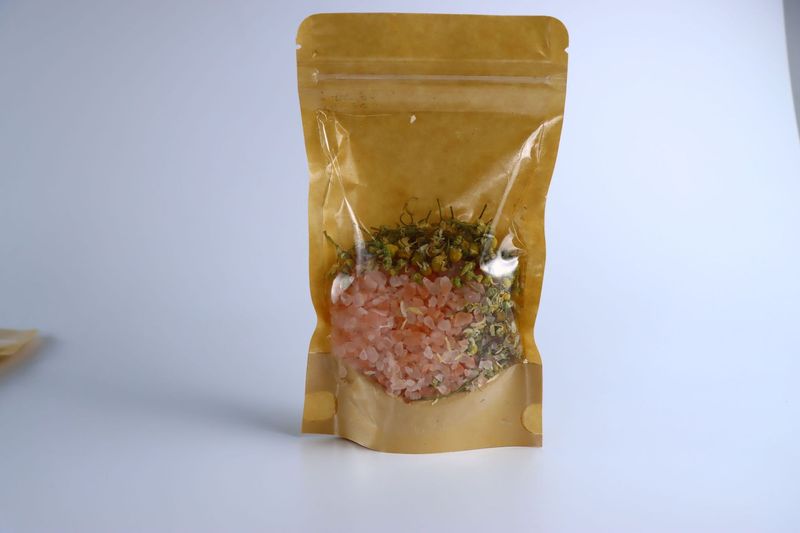 新款跨境牛皮纸密封袋香薰浴盐 袋装干花海盐精油清洁喜马拉雅盐|undefined