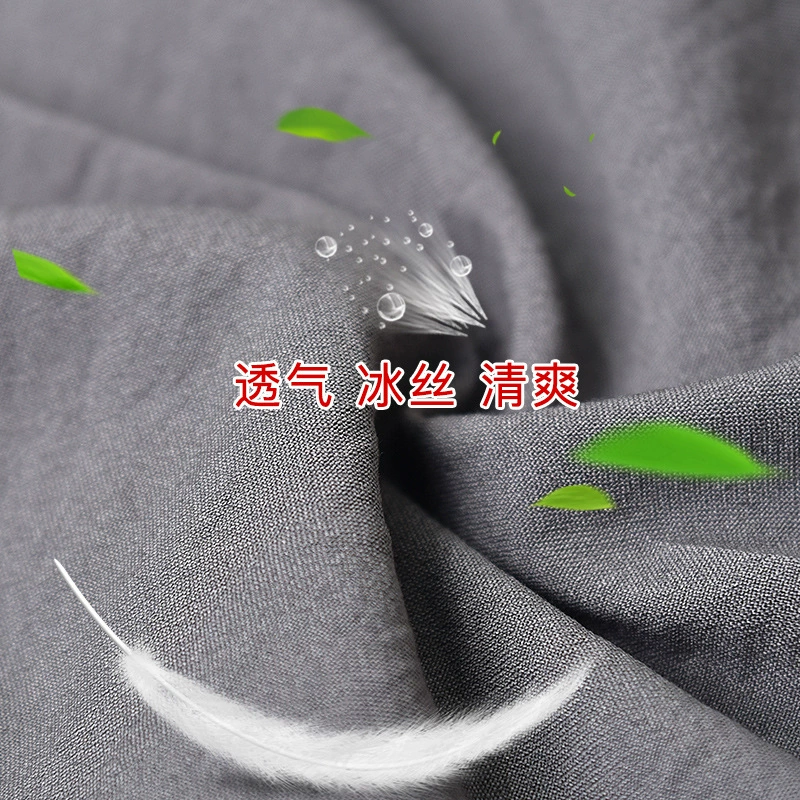 Silk set for boys for elderly, Hanfu, with short sleeve, Chinese style