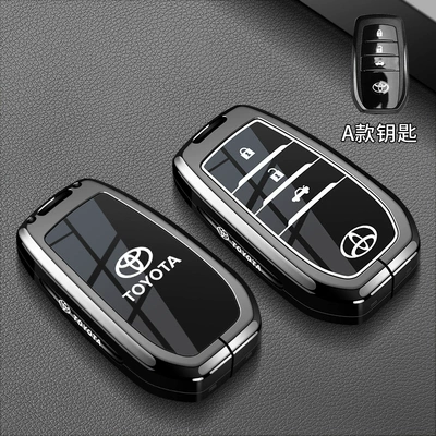 Car key bag Corolla, Camry, RAV4, Avalon - toyota-b-model-3-button-piano-blacksingle-shell