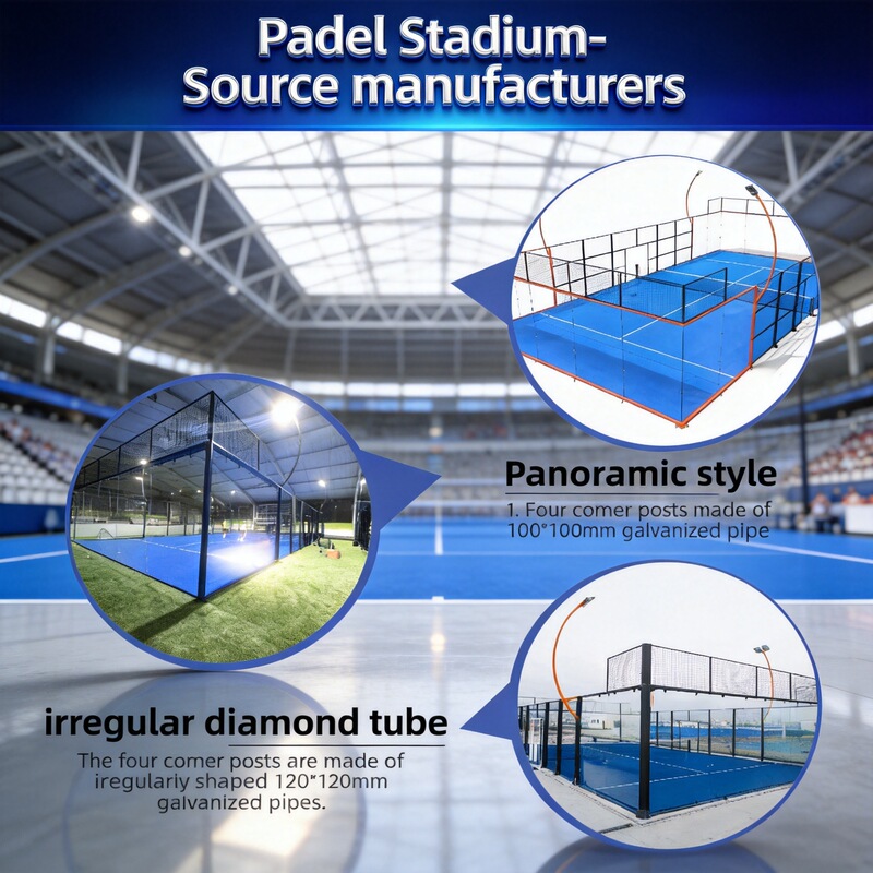 2026 New Model Padel Court, High-Quality Materials from Chinese Factories with 30 Years of Experience, Panoramic Panel Tennis Court Equipment
