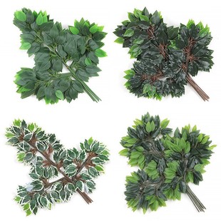 Simulation branch Banyan tree leaf Greening fake tree leaf garden engineering decoration branch leaf decoration simulation leaf manufacturer