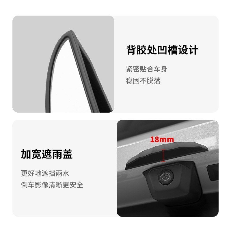 理想的な NIO Xiaomi ユニバーサルリアカメラに適した実用的なレインカバー、取り付け不要の防塵車改造アクセサリー|undefined
