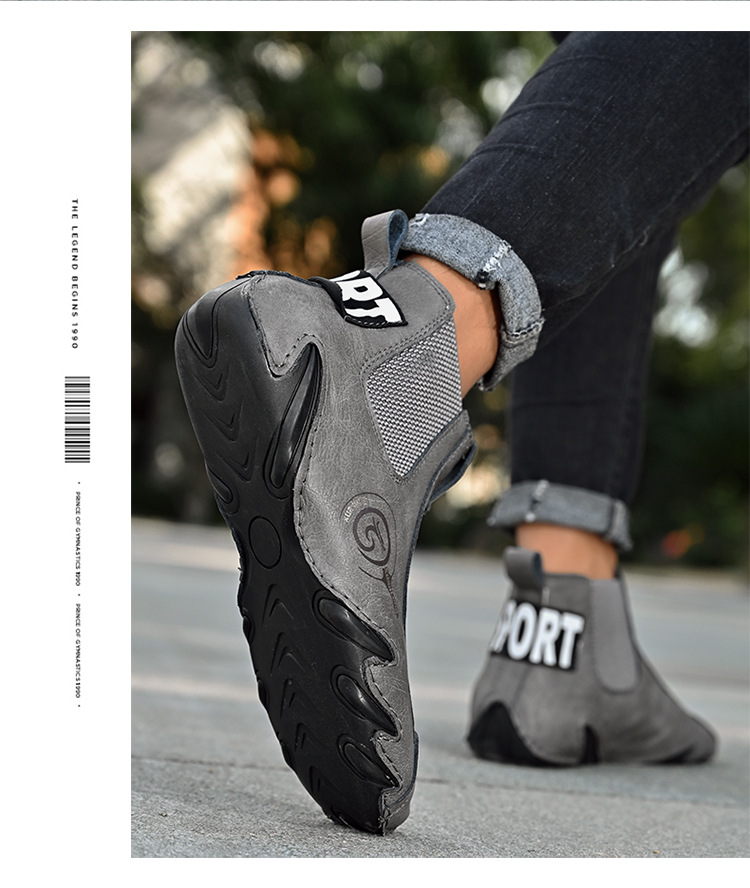 Toamna și iarna, cizme Martin înalte pentru bărbați, mărime mare, din piele de vacă autentică, din bumbac, calde, pentru toamnă și iarnă_voghion.com