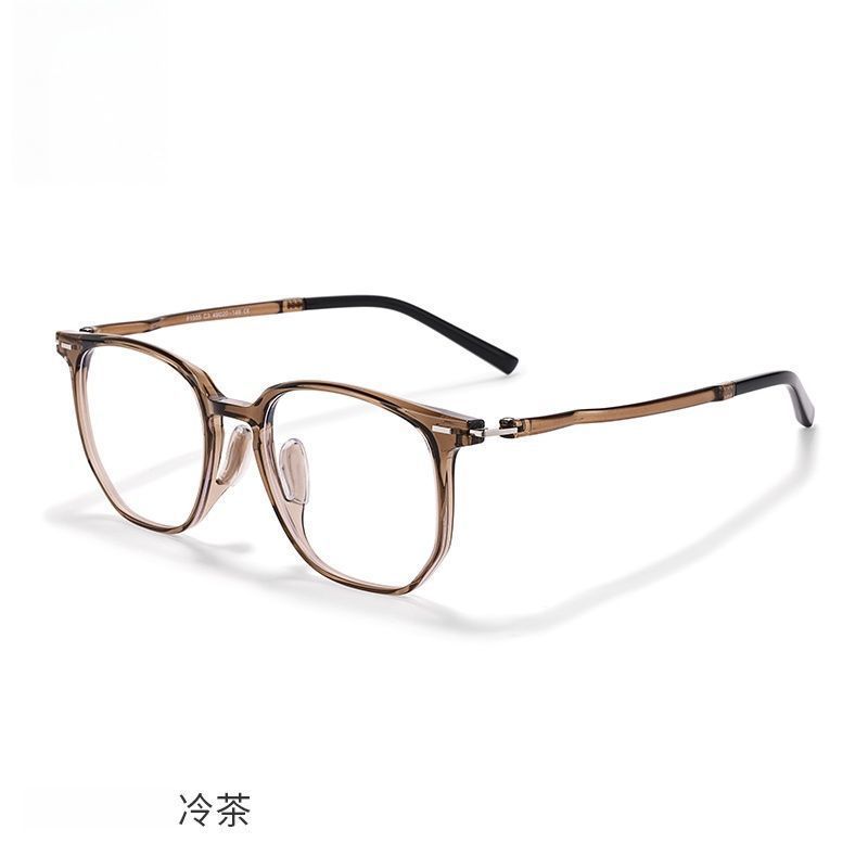 10克超轻TR90眼镜男女韩版细边近视镜框配度数素颜茶色防蓝光平光|undefined