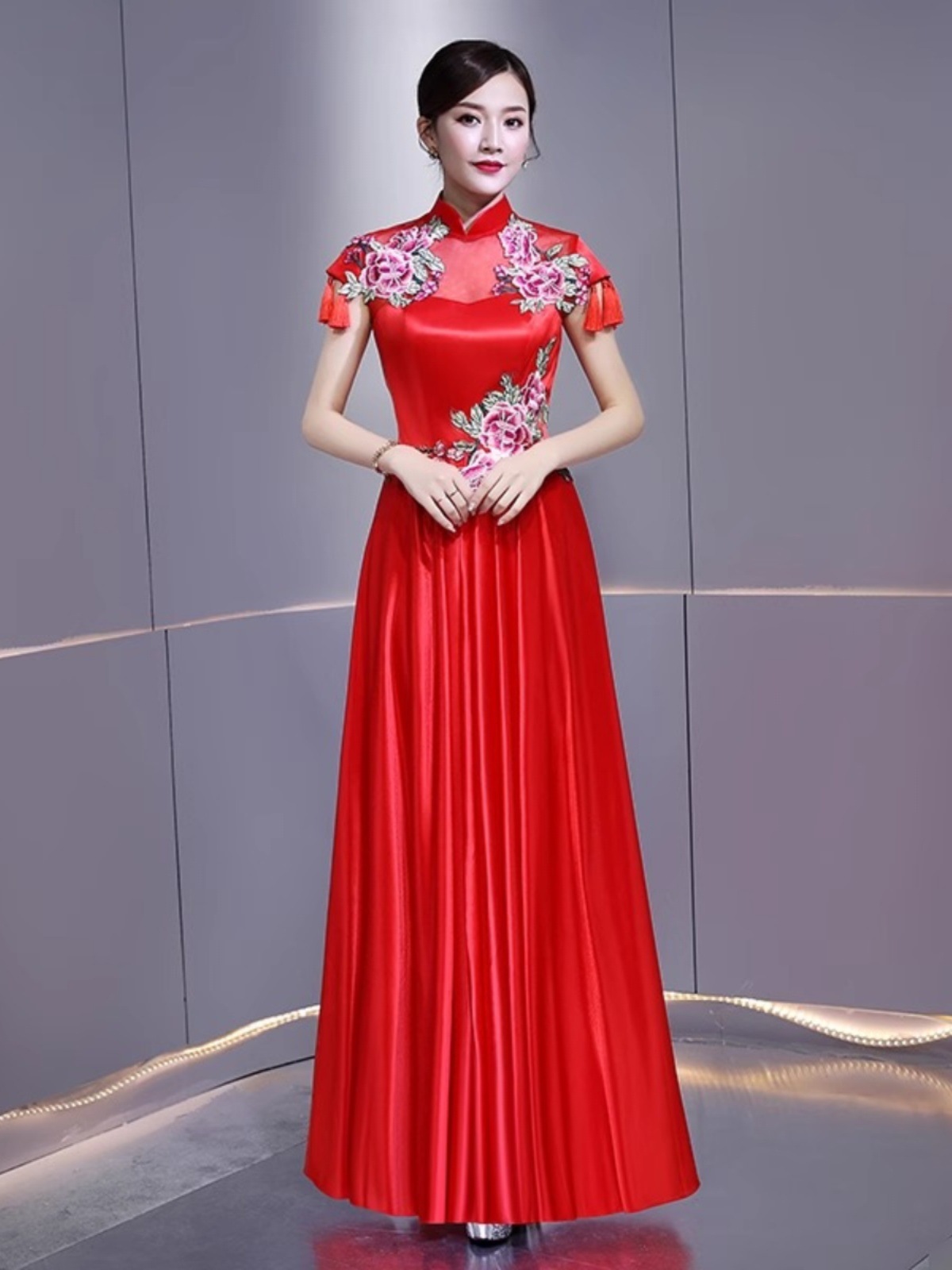 Suit, long skirt, dress