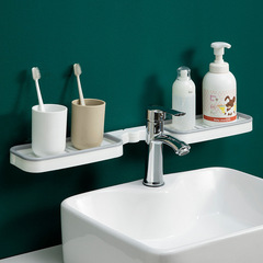 Corner Shelf Wholesaler Plastic Multi-functional No-Nail Adhesive Bathroom and Toilet Corner Wall Shelf