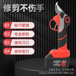 3.0 Yanlong Lithium electric pruning shears portable handheld garden gardening shears Rechargeable Wireless Fruit tree pruning shears