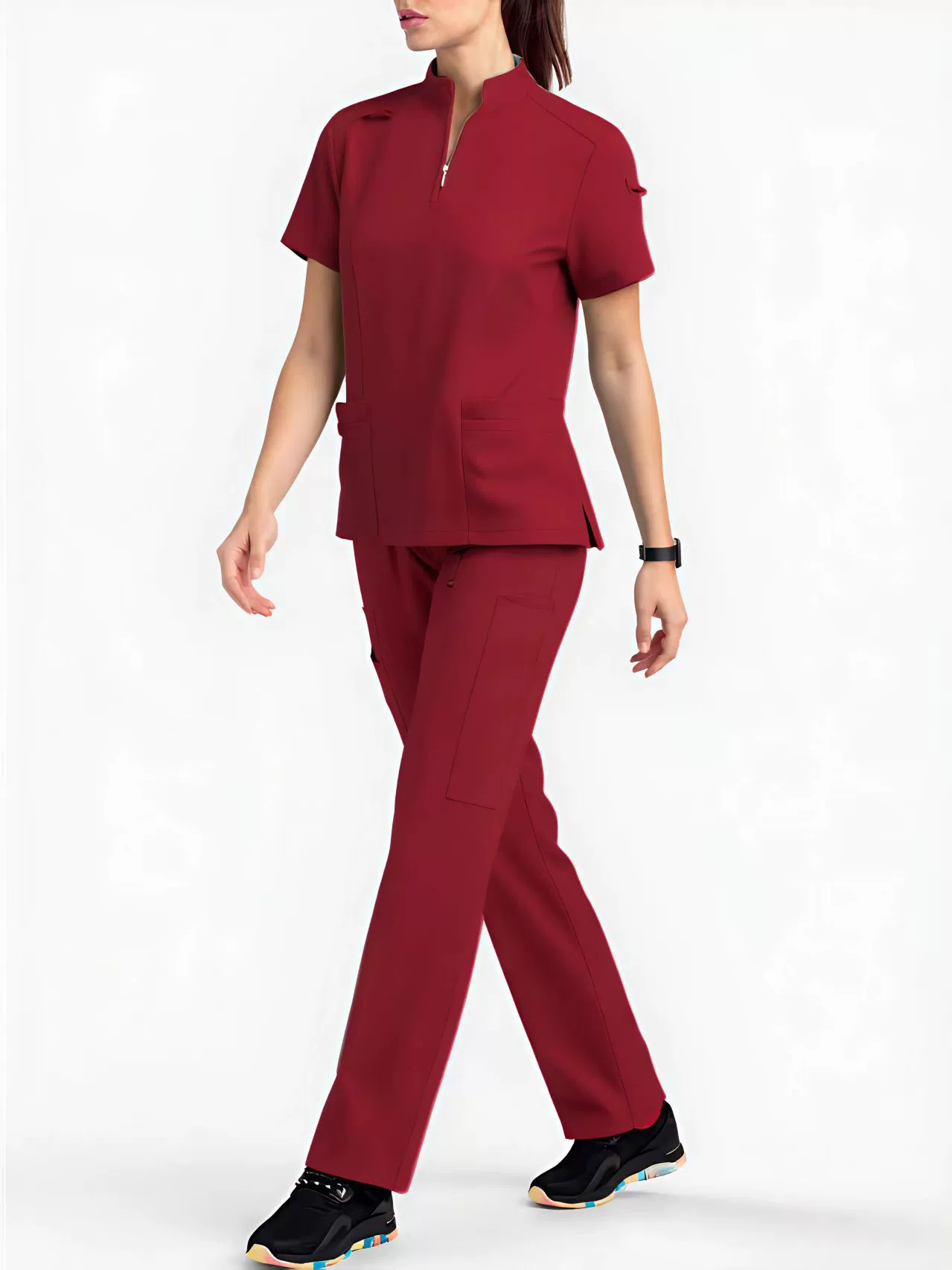 [Есть в наличии] Stand Collar Zipper Doctor Nurse Work Uniform Surgical Gown Surgical Gown Brush Hand Clothes