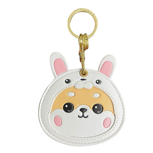 Genuine Xiao Cai Chai cartoon student ID Shiba Inu card holder keychain female key protective cover bus portable card holder