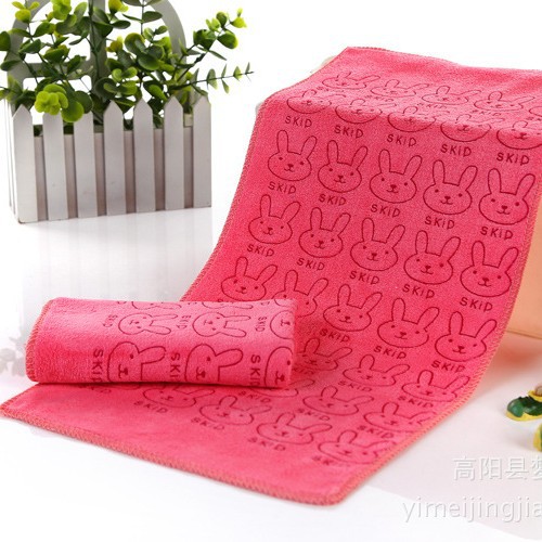 토끼 머리 프린트 핑크