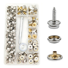 150pcs盒裝+工具15mm不鏽鋼螺絲大白扣 帆布遊艇篷布固定銅四合扣