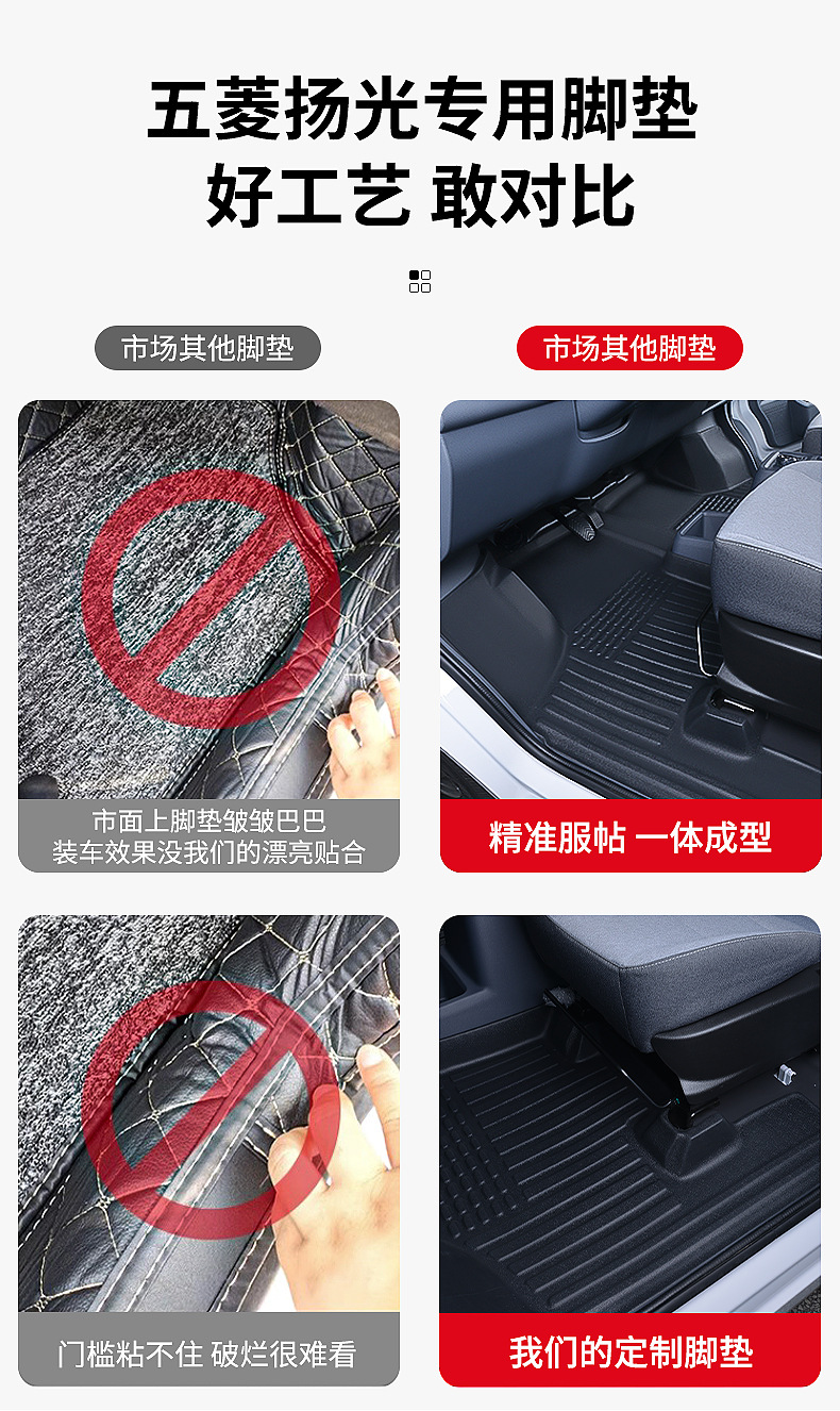 Wuling Yangguang Floor Mats 24 Years Yangguang Window Sealing Passenger and Freight New Energy Ev Special Tpe Fully Enclosed Car Floor Mats