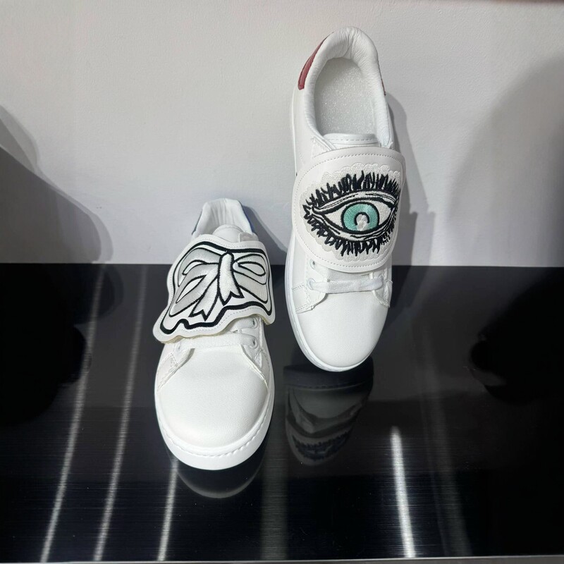 2026 New Devil's Eye Couple Sneakers, Unisex Versatile White Low-top Lace-up Casual Shoes, Trendy Fashion Style 2026 New Devil's Eye Couple Sneakers, Unisex Versatile White Low-top Lace-up Casual Shoes, Trendy Fashion Style