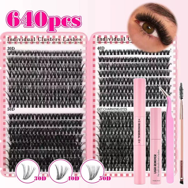 Capacious book cover for eyelashes, set