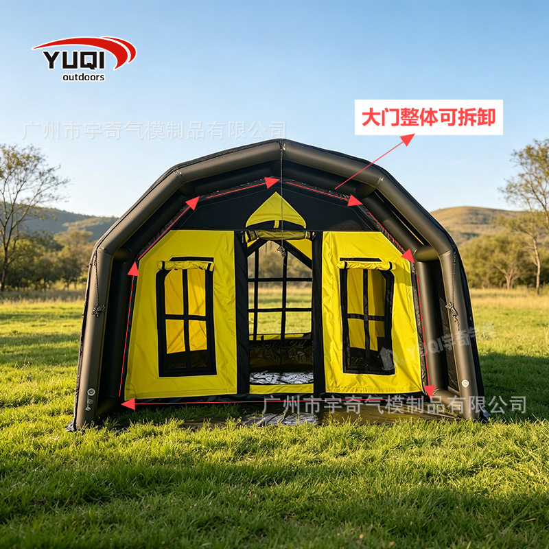 10 square meter outdoor camping quick-open inflatable tent, portable Oxford cloth inflatable tent for travel and family camping
