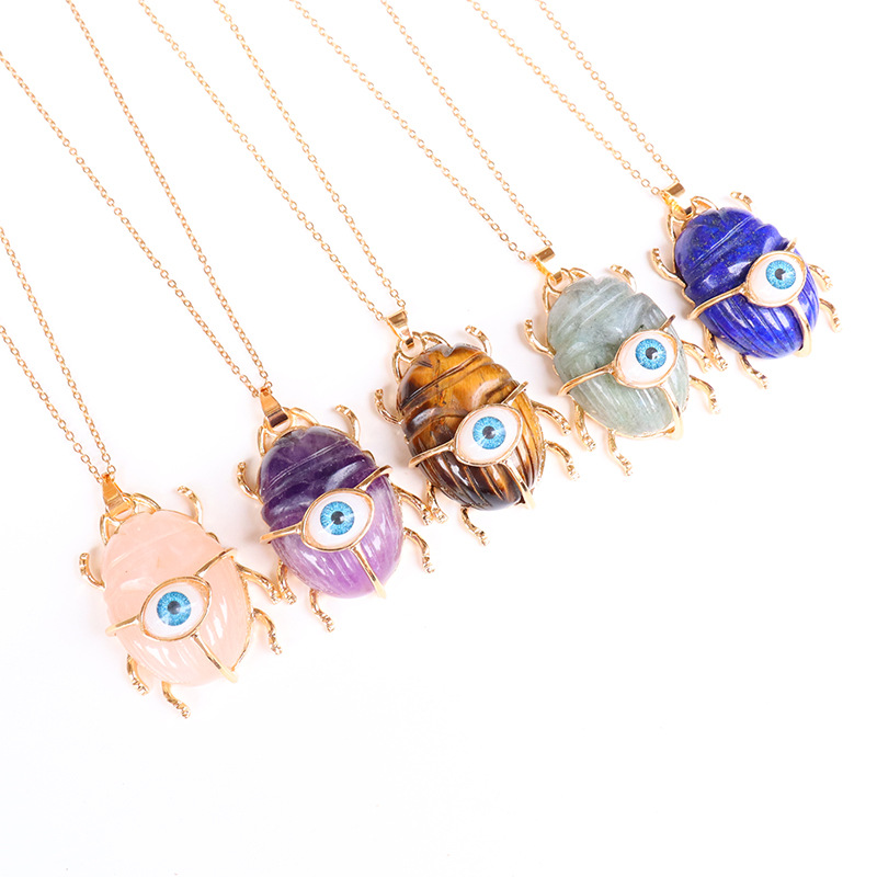 35g Weight Pendants, Jewelry Accessories Classification 1 Piece Quantity Crystal Material Insect, Eye Pattern Ethnic Style Style 1 Piece Crystal Insect Eye 无