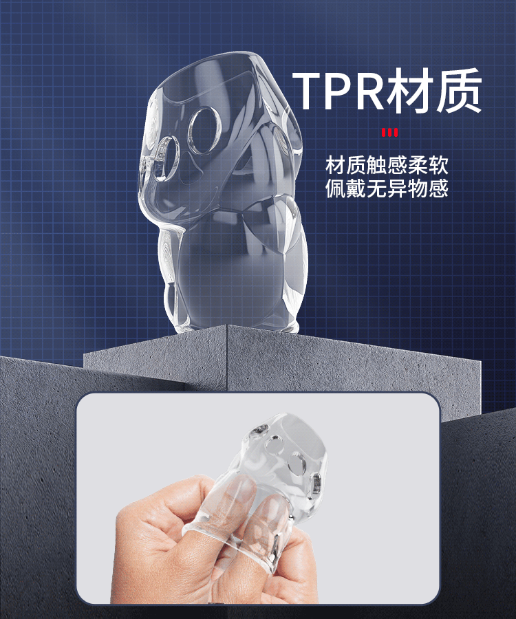 Baile Pattila Textured Glans Cover Sleeve Manual Rotating Delay Condom — detail image 7
