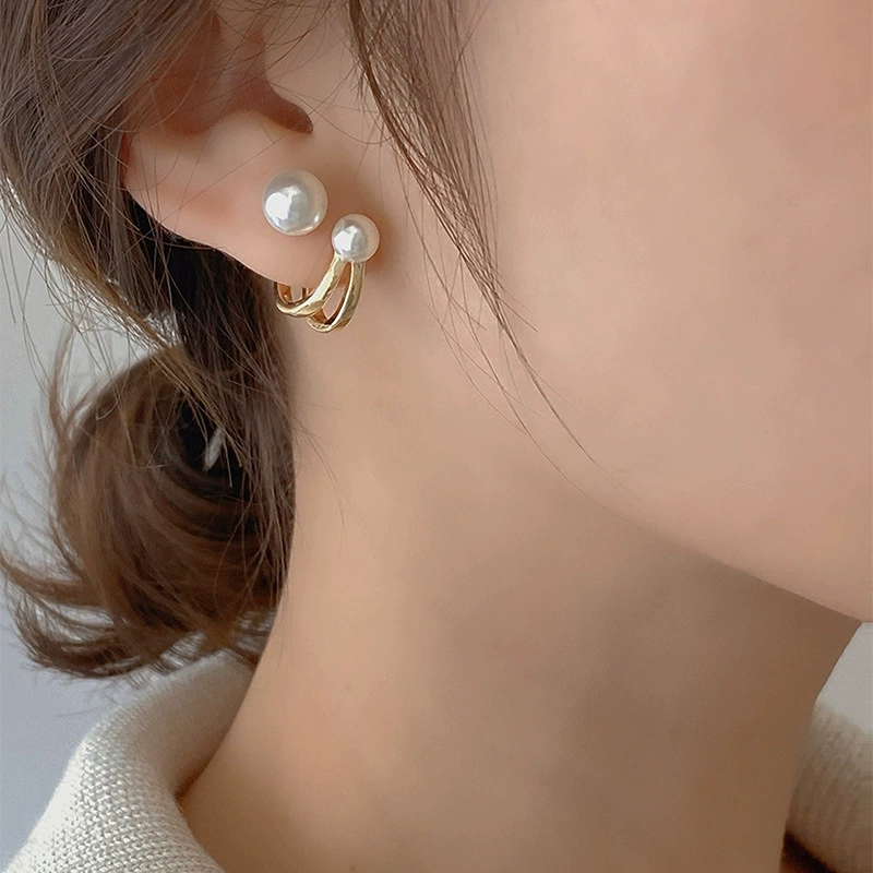 Серебряные серьги с иглой, серебро 925, акценты циркония и кошачий глаз, микроинlay, лёгкие 0.008 кг