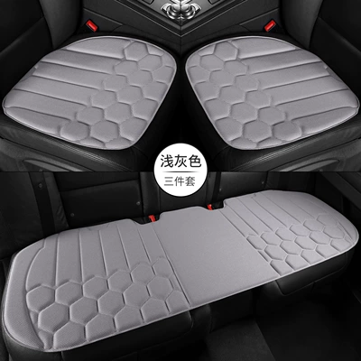Four Seasons Pad – breathable, three-piece set - light-gray-upgraded-seaweed-fiber-seat-cushiondrivers-side-1-square-cushion-4749cm