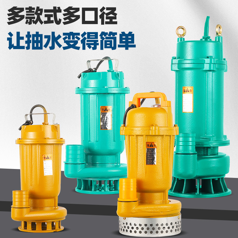 Bomba sumergible 220V bomba de bombeo doméstica de alta elevación gran flujo pequeña bomba de drenaje de lodo de drenaje de estiércol de riego agrícola