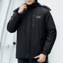 Outdoor Windproof and Waterproof Winter Hiking Fishing Skiing Apparel with Fleece and Thickening Work Coat Outerwear