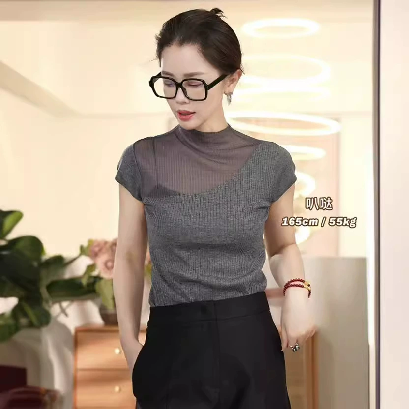 Woolen knitted thin sweater for leisure sleevless, loose fit, material