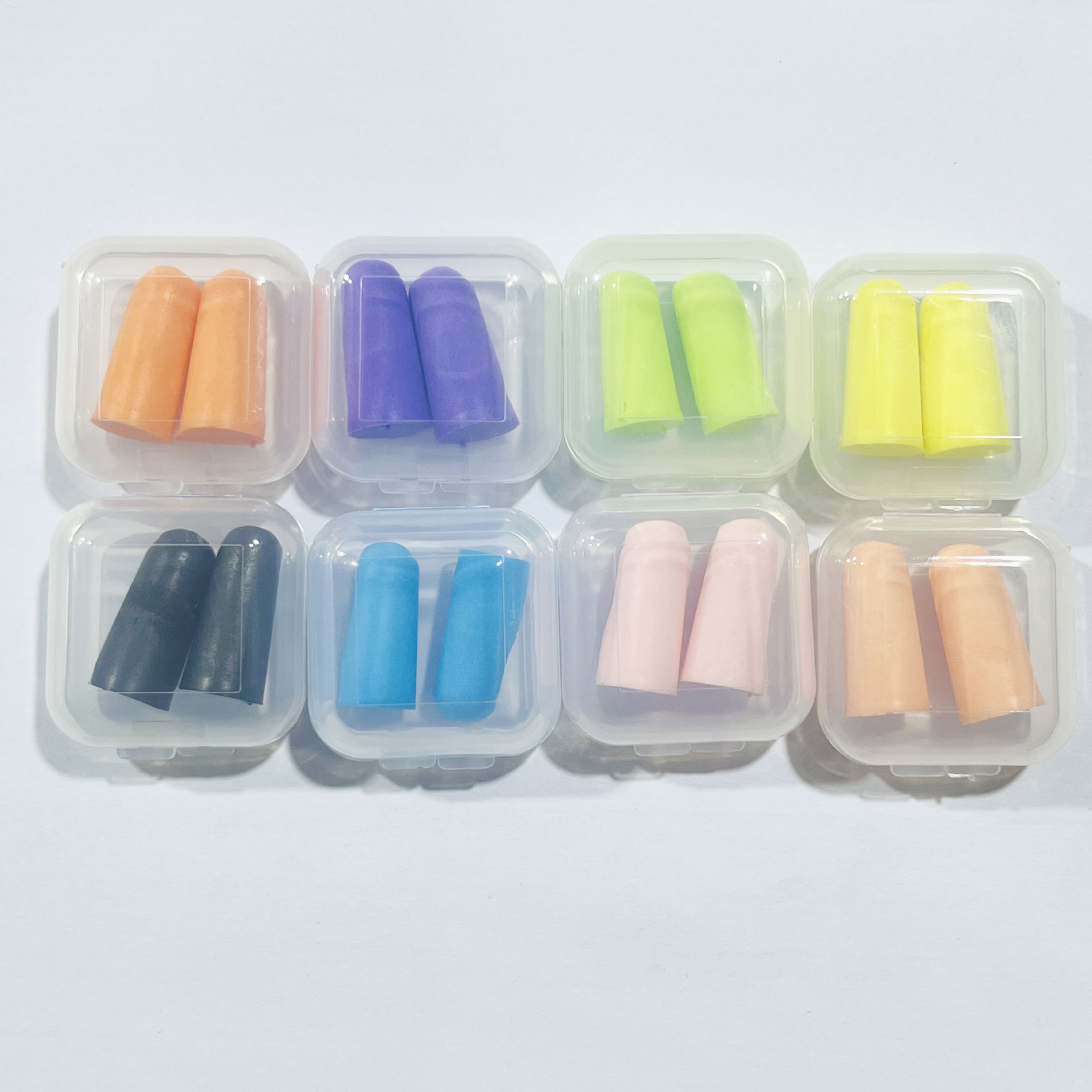 优质款批发聚氨酯防护飞机睡眠耳塞，舒适防噪音盒子装耳塞