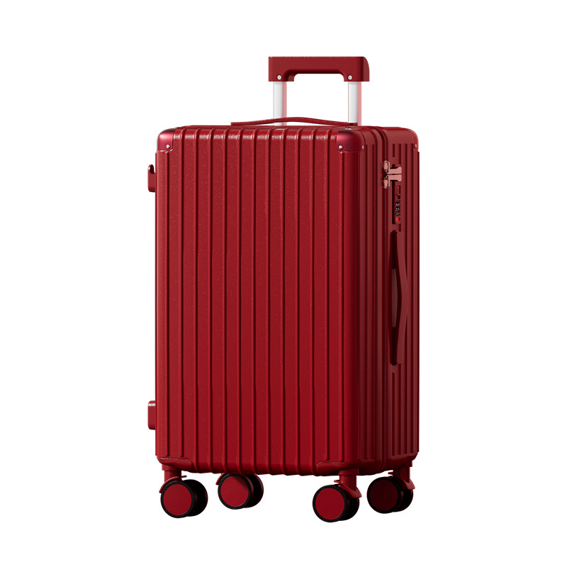 Maleta roja de bodas de 20 pulgadas, caja de tracción de bodas de gran capacidad, caja de contraseña de boda 28