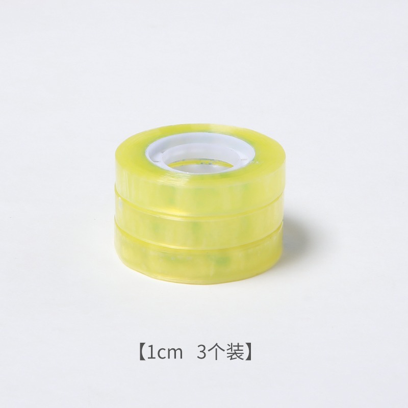 Cinta estrecha 1cm de ancho pegamento de sellado para estudiantes ramo de flores material de embalaje material de bricolaje hecho a mano cinta transparente