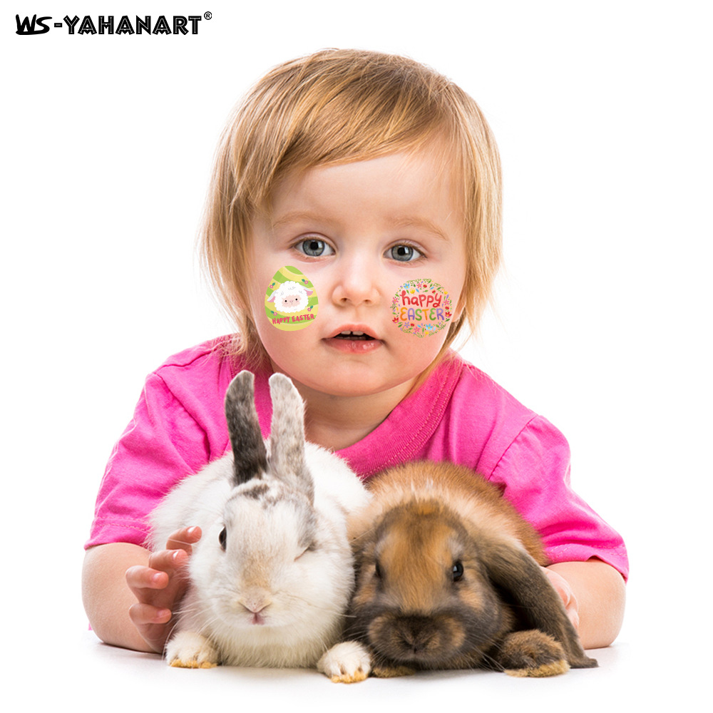 Tatuajes Temporales de Pascua para Niños Papel de Transferencia de Agua Decorativo para Pascua