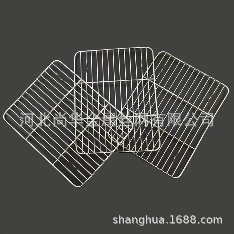 Customized stainless steel barbecue mesh oven, grill grilled square square baking oven, grid sliced slices baking