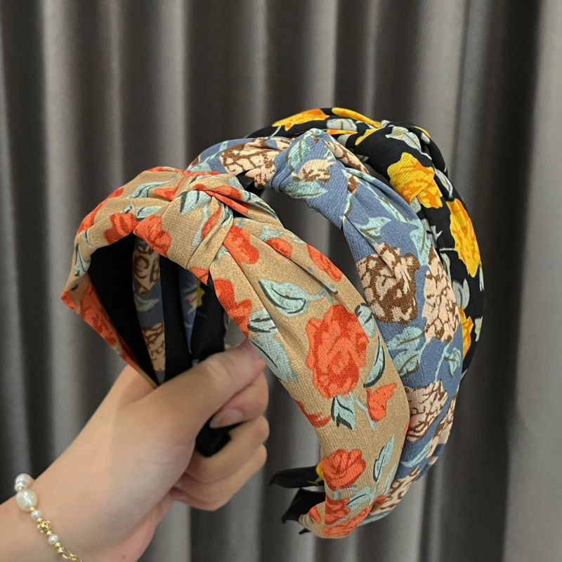 韓國網紅甜美寬邊發卡發箍女百搭少女簡約波點外出頭箍時尚髮帶