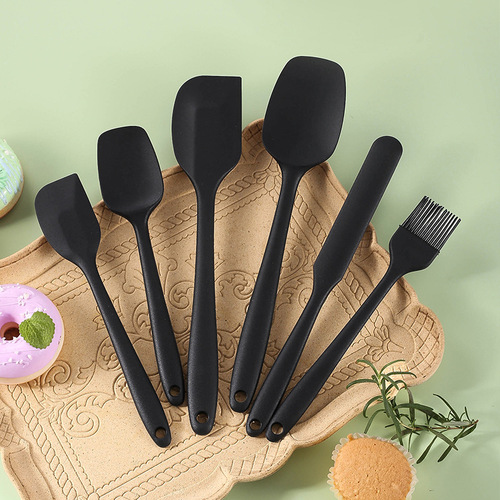Silicone spatula baking 6-piece set food grade silicone spatula oil brush high temperature resistant silicone brush scraper household cake