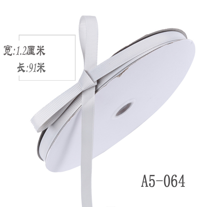 Engrosamiento 1,2 cm de alta densidad costilla cinta arco DIY cinta fruta caja de regalo embalaje cinta de color Ropa Accesorios