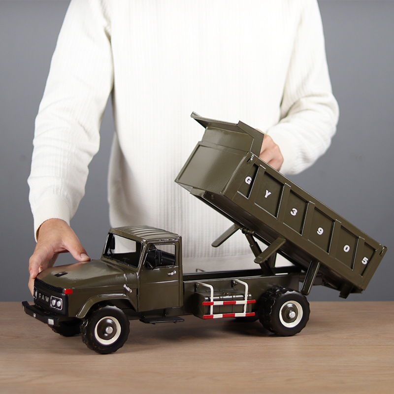 仿真老解放CA141运输工程车模型手工金属工艺品摆件橱窗收藏礼物