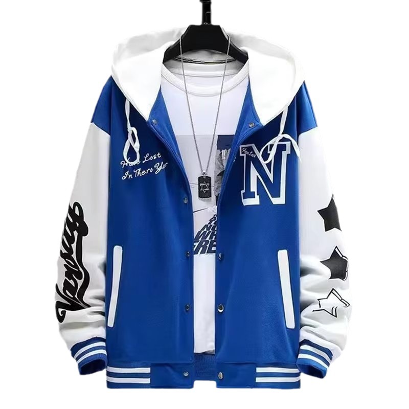 1 2025 Spring And Autumn For Boys, Student Jacket, Youth Trendy Stylish Versatile Men's Baseball Jacket Top_voghion.com